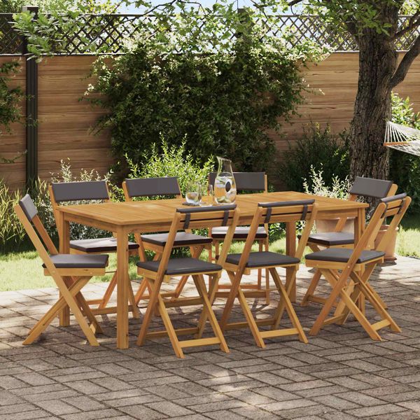 vidaXL Záhradné bistro stoličky 8 pcs Tmavosivá 40 x 53 x 80 cm