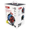Prodlužovací kabel EMOS P08525W na bubne 25 m / 4 zásuvky / modrý / PVC / 230 V / 1,5 mm2