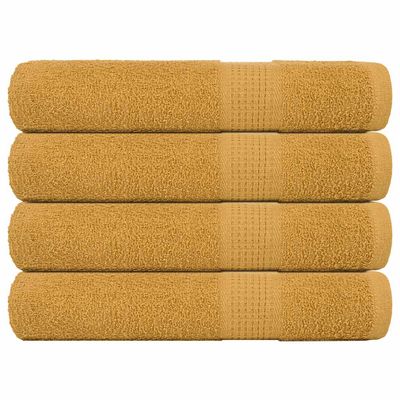 vidaXL Saunové osušky FROGN 4 ks zlaté 80x200 cm 360 g/m²