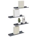 vidaXL Závesná polica 4 ks Antracit 40 x 8,5 x 2,5 cm Oceľ