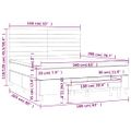 vidaXL Posteľný rám boxspring s matracom krémový 160x200 cm látka