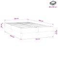 vidaXL Box Spring Posteľ bez matraca Tmavo zelená 120x220 cm Zamat