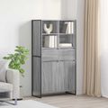 vidaXL Servírovacia skriňa Sivý Sonoma 81 x 36 x 150.5 cm