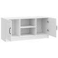 vidaXL TV skrinka Biela s vysokým leskom 102 x 34,5 x 47 cm