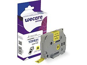 alt. páska wecare ARMOR pre BROTHER TZ131 Black/Transparent,12mm*8m