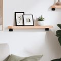 vidaXL Nástenná polica 60x10x4 cm neošetrený dubový masív