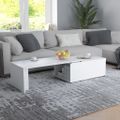 vidaXL Konferenčný stolík, biely 150x50x35 cm, kompozitné drevo