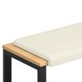 vidaXL Vankúš na lavičku manšestr Krémová Hĺbka 35 cm