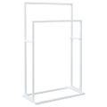 vidaXL Voľne stojaci stojan na uteráky biely 48x24x78,5 cm železo