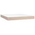 vidaXL Matrac s taštičkovými pružinami stredná tvrdosť kávový 180x200x20 cm umelá koža
