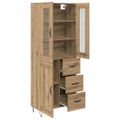 vidaXL Highboard Remeselný dub 69,5 x 34 x 90 cm Kompozitné drevo