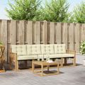 vidaXL Záhradná súprava gaučov 5 ks Biela a krémová