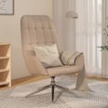 vidaXL Relaxačné kreslo bledosivé umelá semišová koža