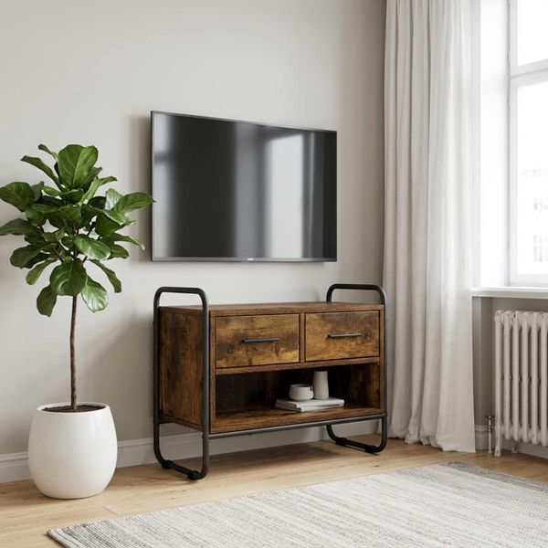 vidaXL TV skrinka 60 x 30 x 50 cm Dymový dub Kompozitné drevo