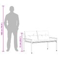 vidaXL Vonkajšia lavička 2 -Seater 116 x 67,5 x 72 cm polyratan