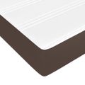 vidaXL Matrac s taštičkovými pružinami stredná tvrdosť hnedý 160x200x20 cm umelá koža