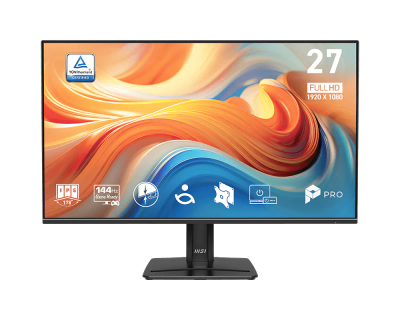 MSI monitor PRO MP271 E14A, 27" IPS/1920 x 1080 (FHD)/144Hz/1ms/DP/HDMI/D-Sub/čierna Monitor, 27", IPS, 1920 × 1080 px, 144 Hz, 1 ms MPRT, AMD FreeSync, HDMI, DisplayPort, VGA, reproduktory