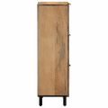 vidaXL Highboard Brown 40x33x110 cm Masívne drevo Mango