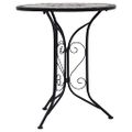 vidaXL Mozaikový bistro stolík, sivý 60 cm, keramika