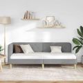 vidaXL Rohový rám postele Svetlosivá 80 x 200 cm látka