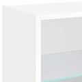 vidaXL 5-dielne TV nástenné skrinky s LED biele kompozitné drevo