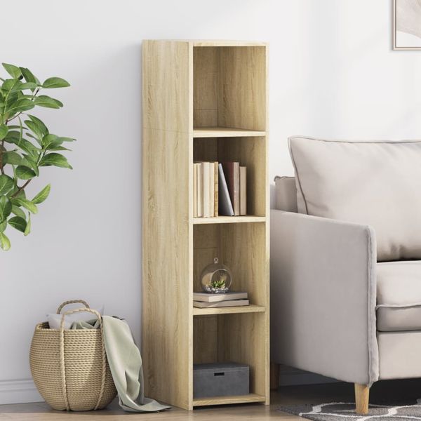 vidaXL Vysoká skrinka 30x41x124 cm dub sonoma kompozitné drevo