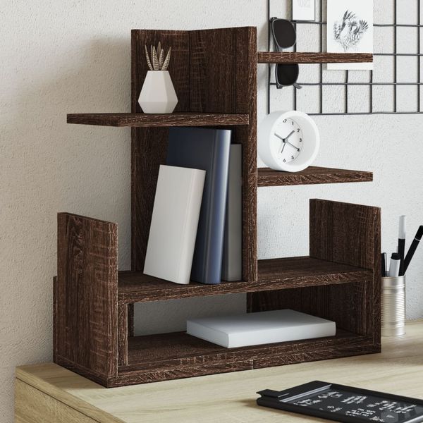 vidaXL Organizér na stôl, čierny 49x20x52,5 cm, kompozitné drevo