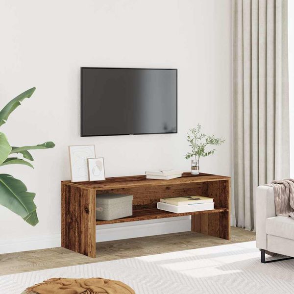 vidaXL TV skrinka staré drevo 100x40x40 cm kompozitné drevo