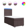 vidaXL Boxspring posteľ s matracom tmavohnedá 100x200 cm látka