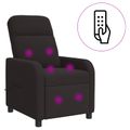 vidaXL Masážne relaxačné kreslo Čierna Bouclé