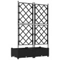 vidaXL Záhradný kvetináč 2 ks Čierna 80 x 40 x 125,5 cm PP