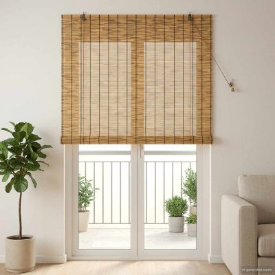 vidaXL Roleta Hnedá 120 x 220 cm Rákosie