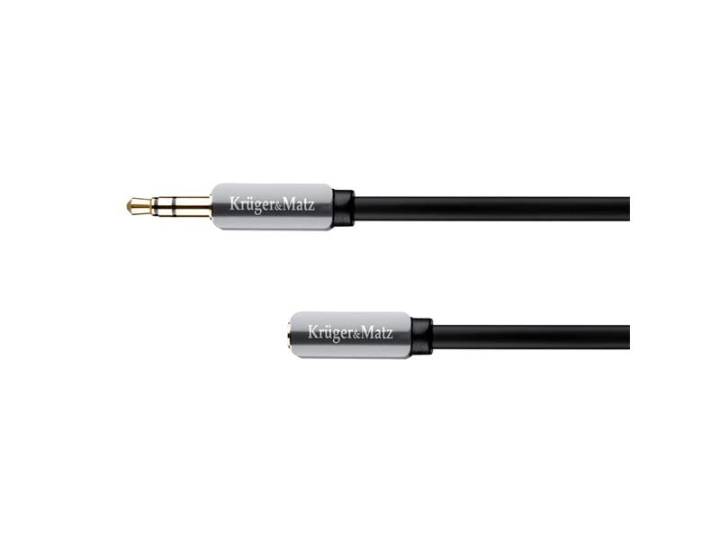 Kábel Jack 3,5 mm konektor / Jack 3,5 mm zdierka 1,8 m KRUGER & MATZ KM0316