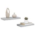 vidaXL Plávajúce nástenné police 2 ks betónové sivé 50x23,5x3,8 cm MDF