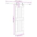 vidaXL Posuvné dvere NARVIK Prírodná a čierna 70 x 210 cm (213,5 cm)