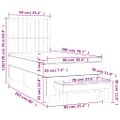 vidaXL Posteľný rám boxsping s matracom tmavozelený 90x200 cm zamat