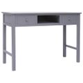 vidaXL Písací stôl sivý 110x45x76 cm drevený