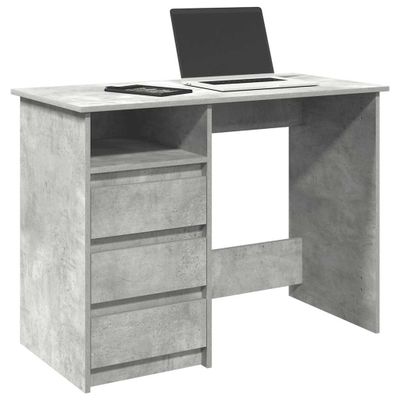 vidaXL Stôl betónovo sivý 102x50x75 cm kompozitné drevo
