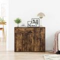 vidaXL Komoda dymový dub 88x30x70 cm spracované drevo