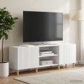 vidaXL TV skrinka Biela s vysokým leskom 150 x 31 x 50 cm