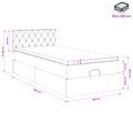 vidaXL Polohovací postel s matrací Čierna 100 x 200 cm Zamat