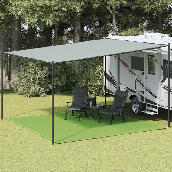 vidaXL Stanový koberec svetlozelený 400x400 cm HDPE