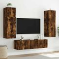 vidaXL TV nástenné skrinky s LED svetlami 2 ks dymový dub 60x35x41 cm