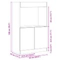 vidaXL Vysoká skrinka staré drevo 63x33x100 cm kompozitné drevo