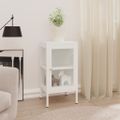 vidaXL Komoda 38x35x70 cm kov a sklo