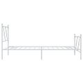vidaXL Kovový rám postele s čelom a podnožkou biely 90x200 cm