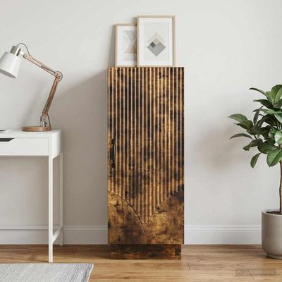 vidaXL Servírovacia skriňa Dymový dub 33 x 34,5 x 87 cm