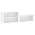 vidaXL Botník biely 150x35x45 cm spracované drevo