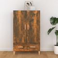 vidaXL Kredenc dymový dub 70x31x115 cm spracované drevo