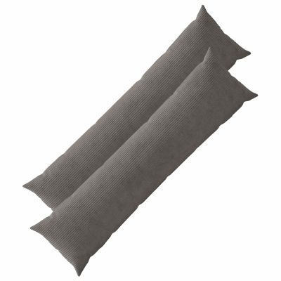 vidaXL Poťah na podložku 2 pcs HEERLEN Tmavosivá 40 x 145 cm manšestr